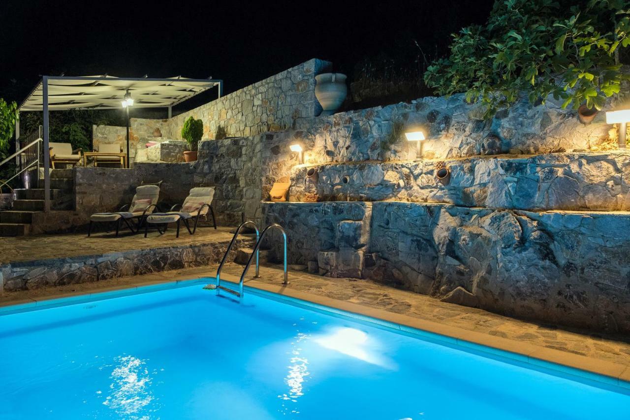Stone Built Villa Galatia, Poolside & Perfect View Karés Eksteriør bilde